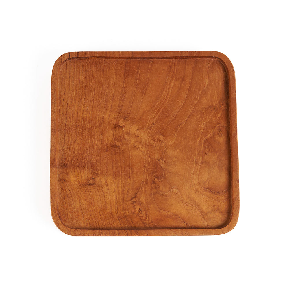 El Plato Teak Square - Natural - XS