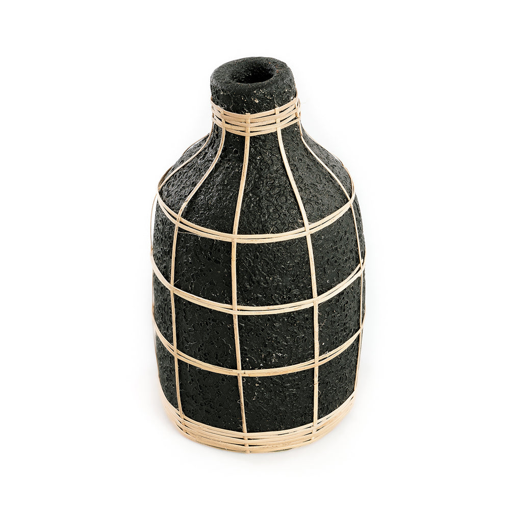 Die Whoopy Vase - Schwarz Natur - L