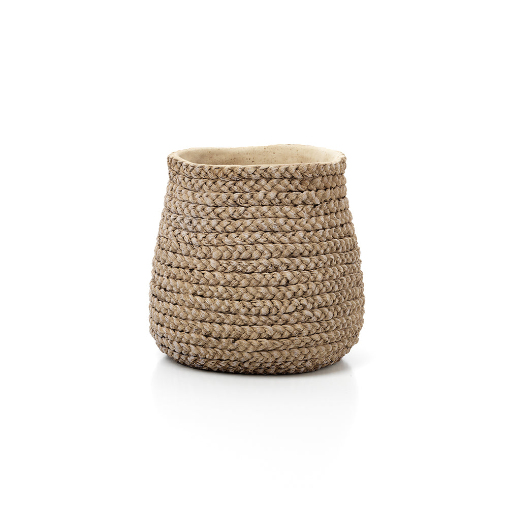 The Fake Braided Planter - Natural - L