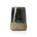 Der Moss Kegelförmige Blumentopf - Beton Grün - L