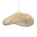 An oversized rattan pendant light in natural tone, featuring playful design to bring uniqueness to any room.