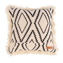 The Sahara Diamond Cushion Cover - Natural Black