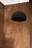 De Wooden Bead Dome Hanglamp - Zwart