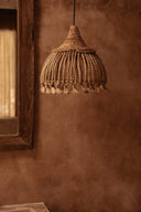Die Abaca Tassel Pendelleuchte - Natur - S