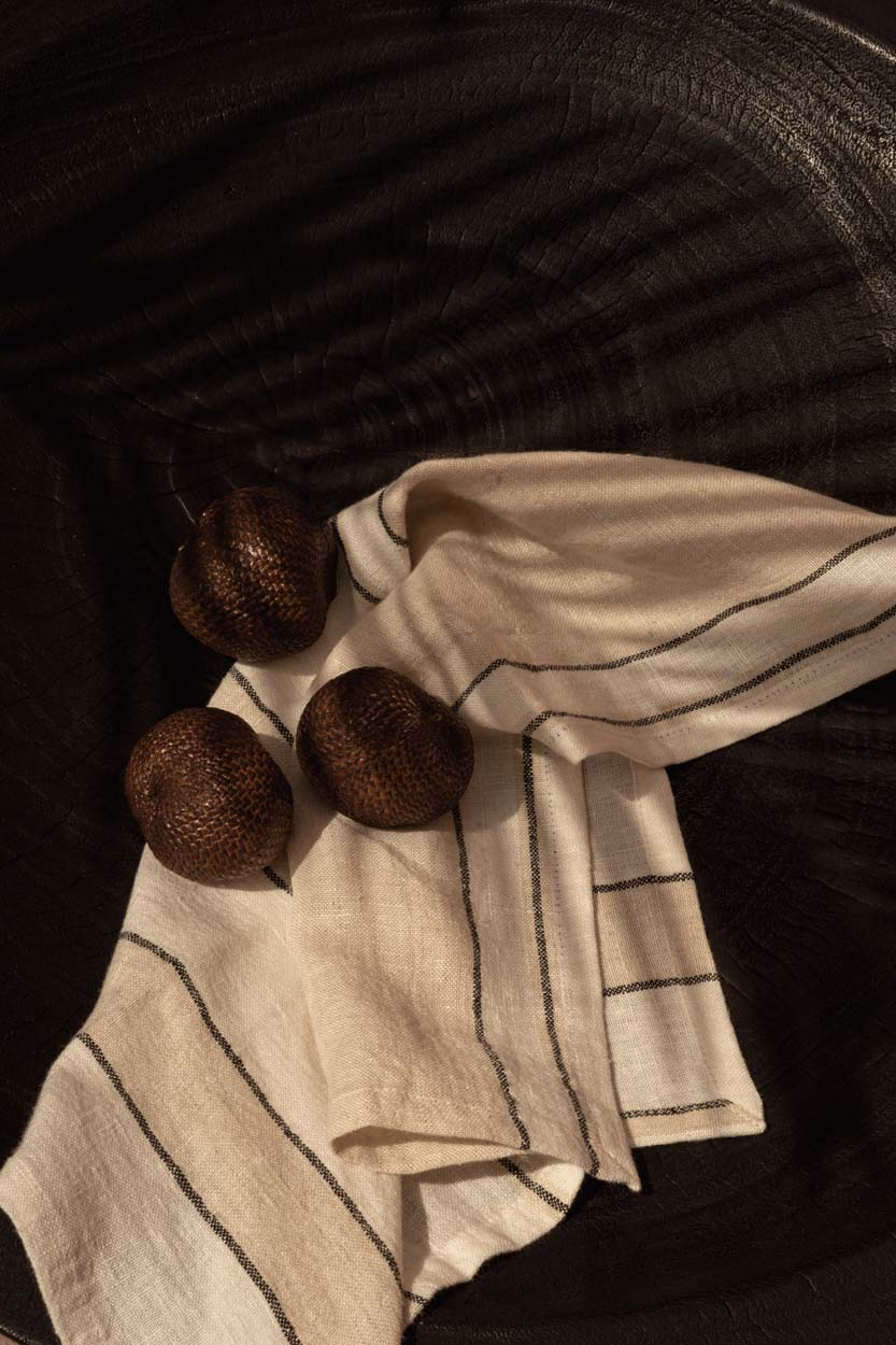 De Lint Biscuit Servet - Natuurlijk Zwart - 45x45