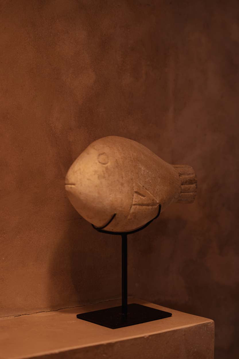 El Fish Piedra En Soporte - S