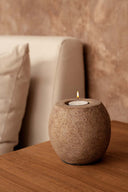 Il Portacandele Cavestone - Marrone