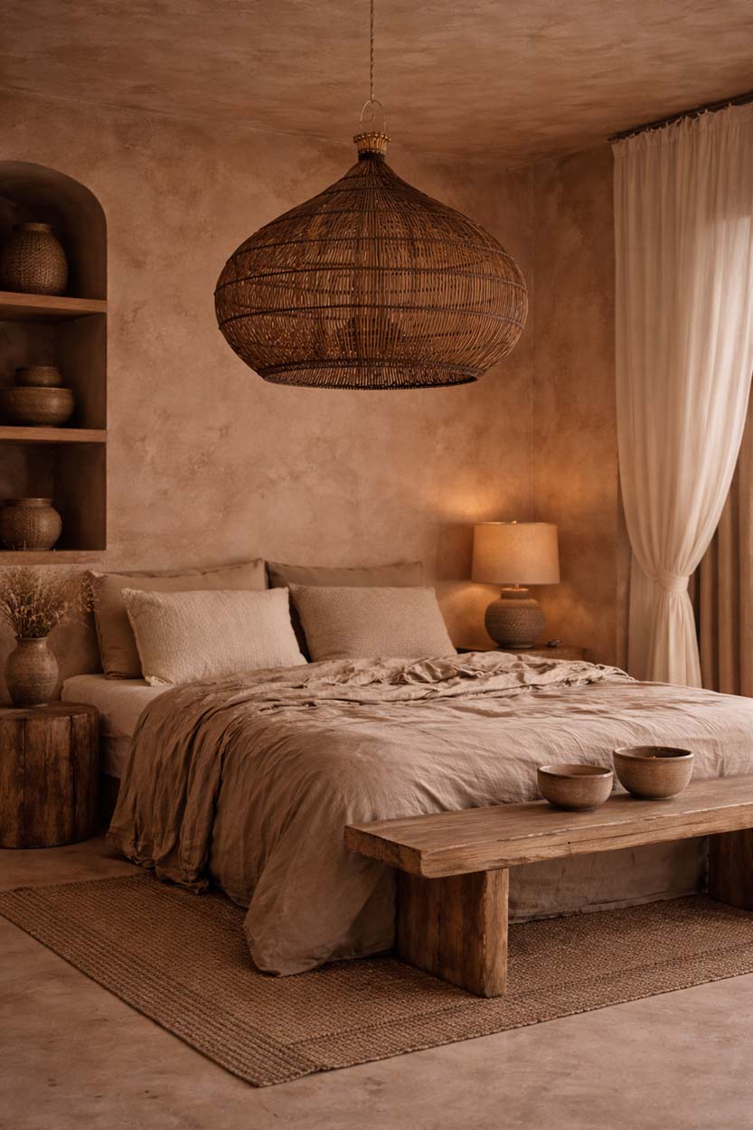 La Lampada A Sospensione Desert Gourd - Noce Scuro - L