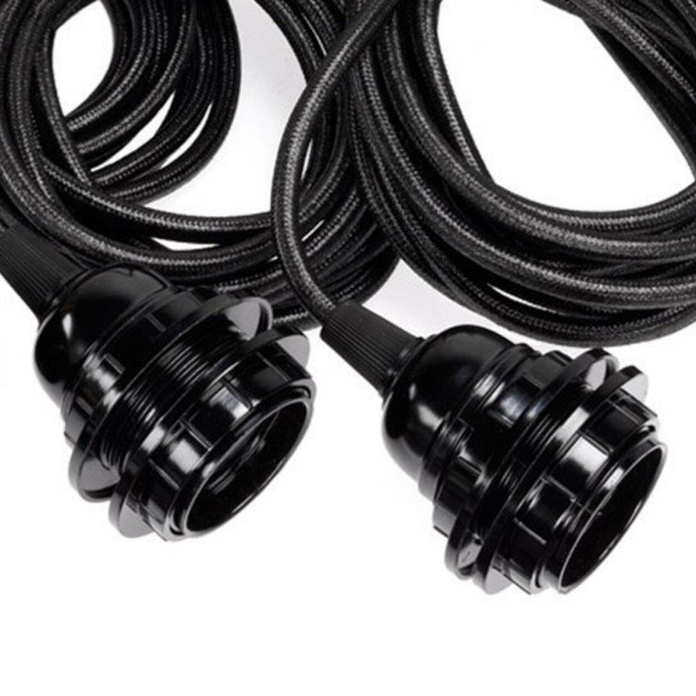 Douille de Plafond - Noir - 3 Pièces