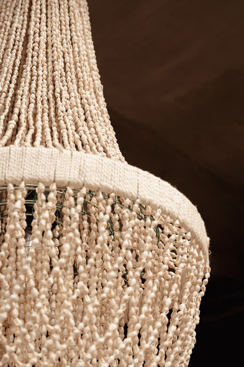 The Ocean Tower Shell Chandelier - Natural - L