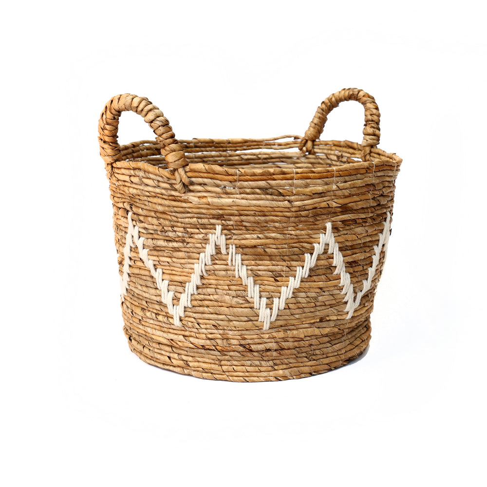 La Cesta Banana Stitched - Blanco Natural - L