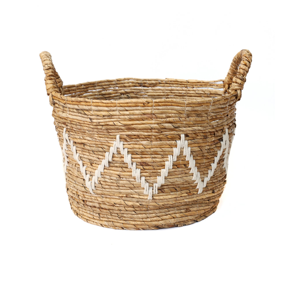 La Cesta Banana Stitched - Blanco Natural - L