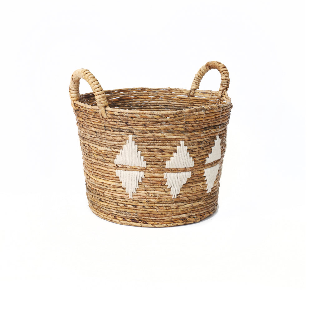 La Cesta Banana Stitched - Blanco Natural - M