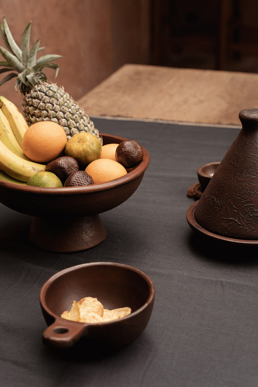 Le Bol Ethnique Avec Poignée - Terre Cuite - M