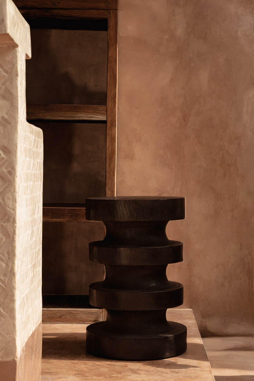 La Table d’Appoint Mocha Rings - Noyer Foncé