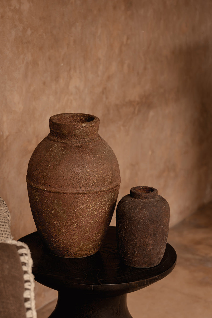 La Ánfora Rustica Jarrón - Terracota - L
