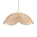 A wave shaped rattan pendant light in extra large size, ideal for dining room or entryways with high ceiling.