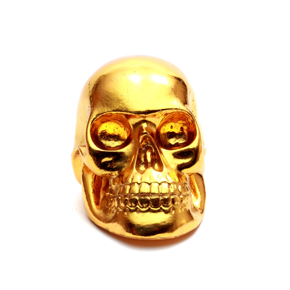 La Resin Skull Head Decoración - Oro - S