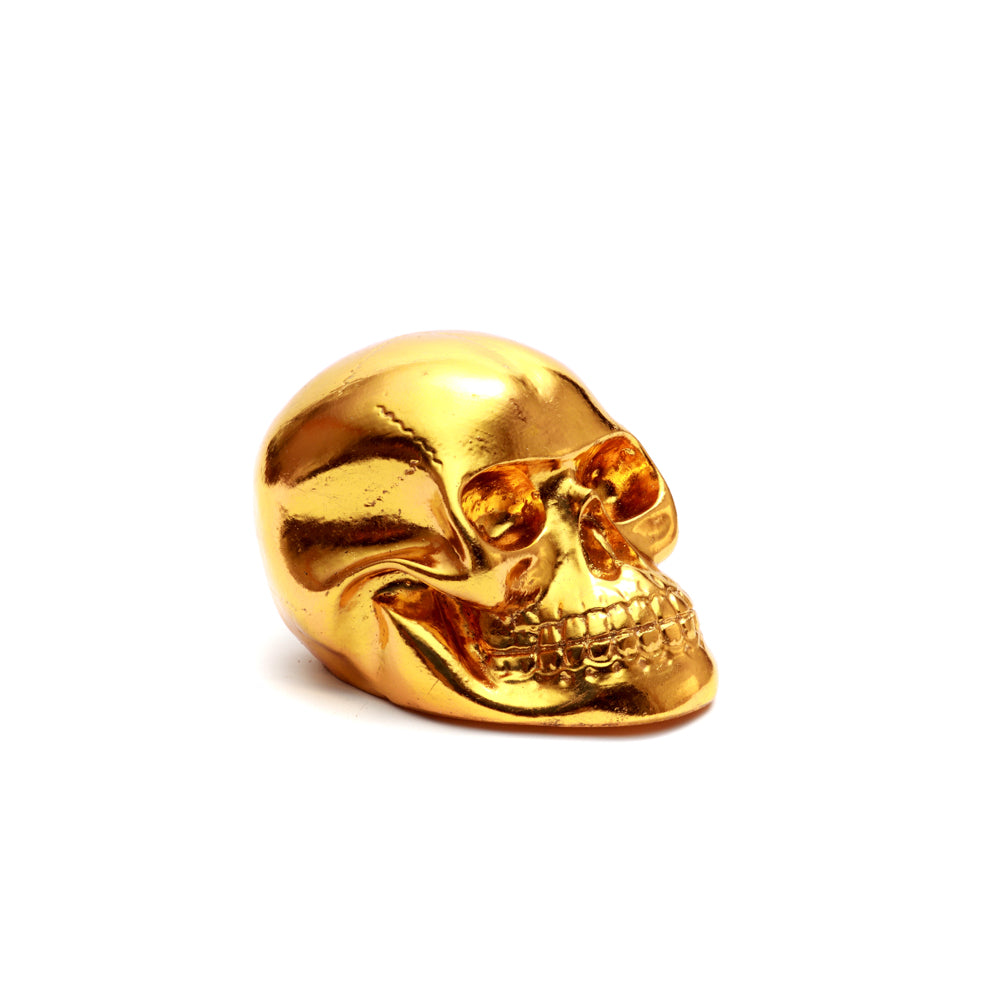 La Resin Skull Head Decoración - Oro - S