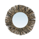 Der Raffia Fringe Wandspiegel - Naturschwarz - M_40