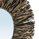 Der Raffia Fringe Wandspiegel - Naturschwarz - M_40