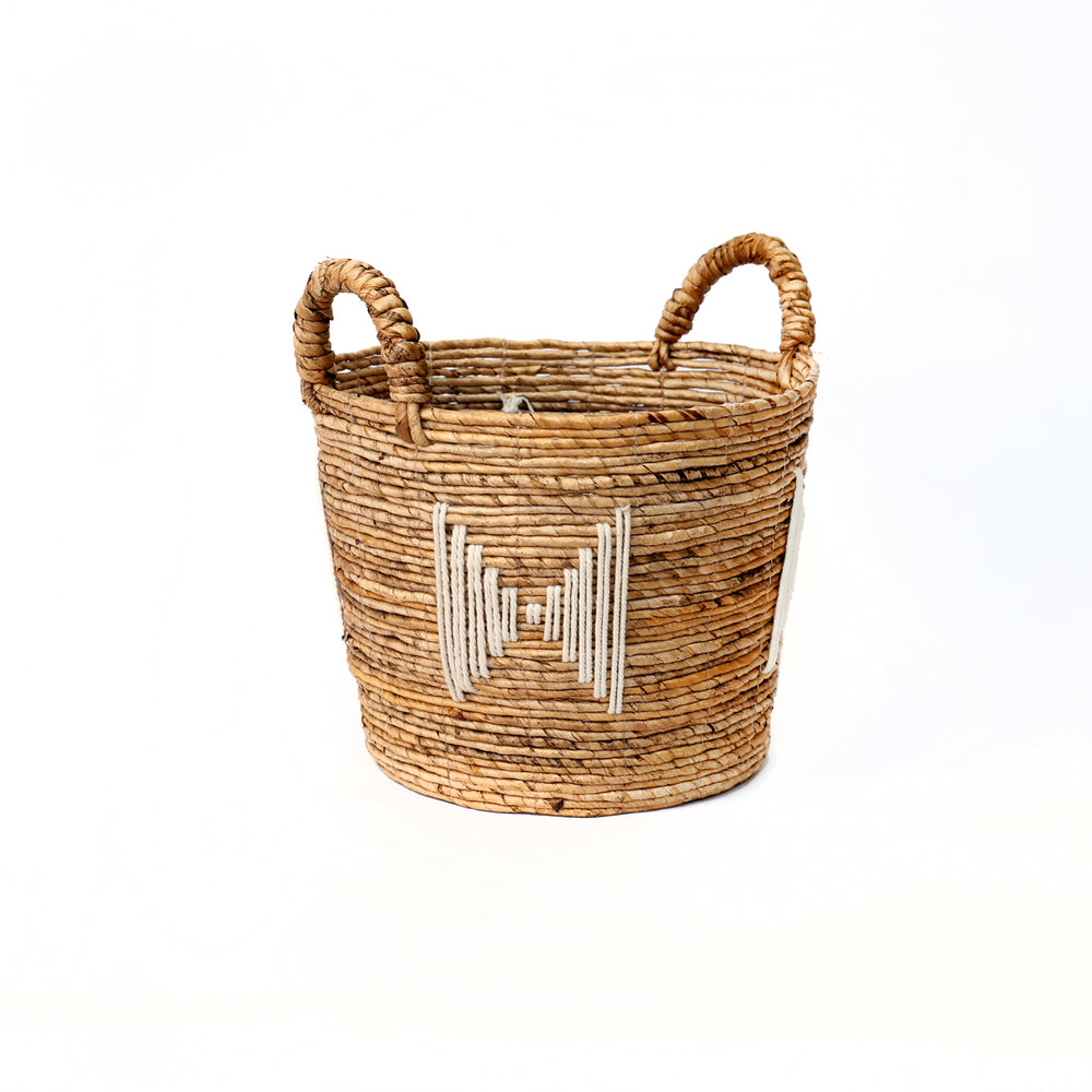 La Cesta Banana Stitched - Blanco Natural - S