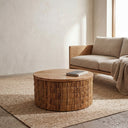 Runder Magani Couchtisch Aus Abaca - Natur