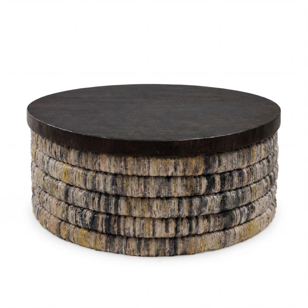 Mesa De Centro Redonda Magani Banana Grey Wash