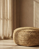 The Raffia Flores Pouffe - Natural