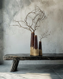 Il Vaso Conico Ambra - Marrone Cemento - S