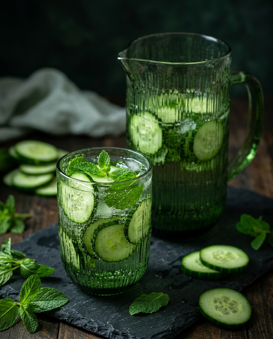 Das Moss Ripple Wasserglas - Grün