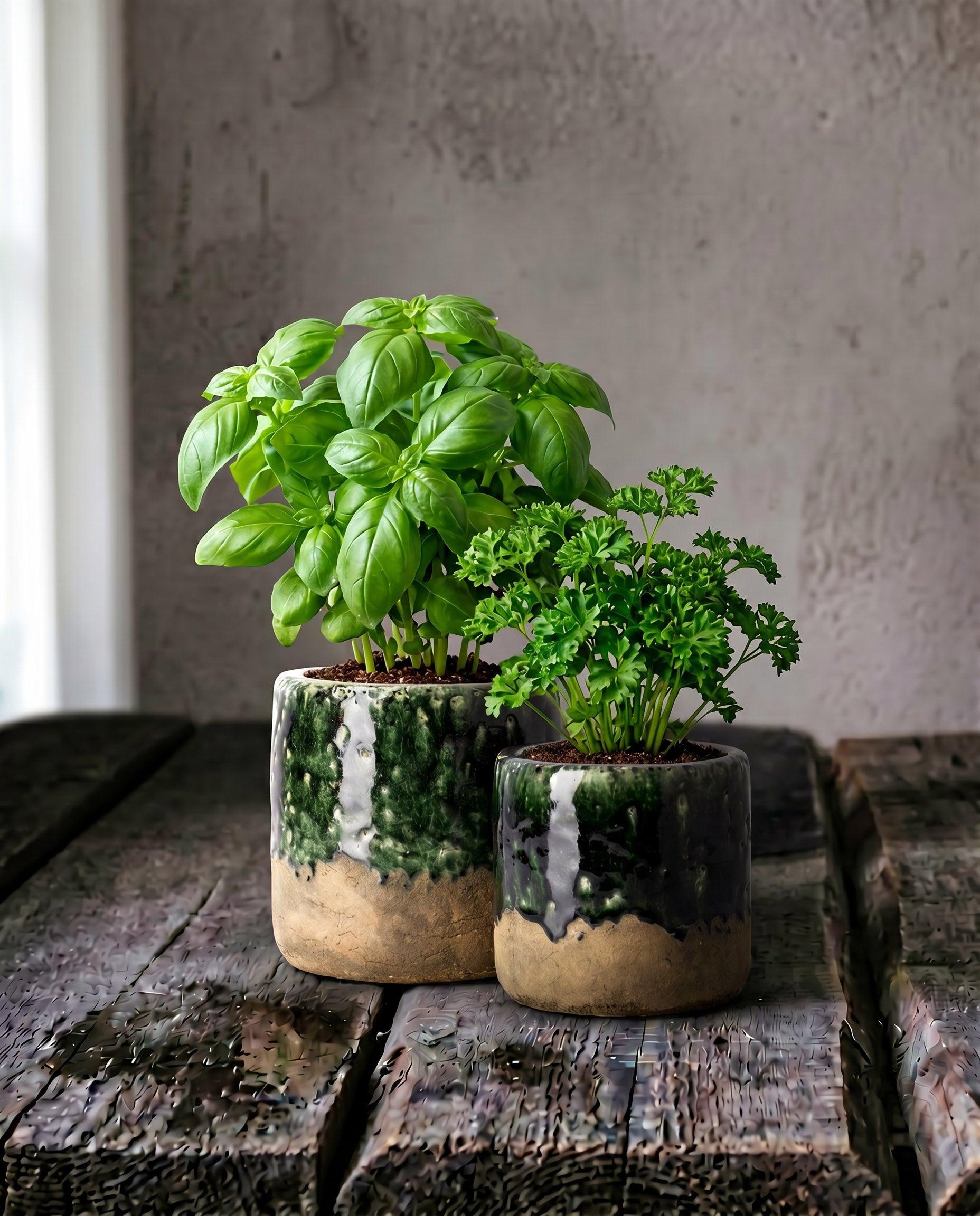 The Moss Planter -  Concrete Green - S