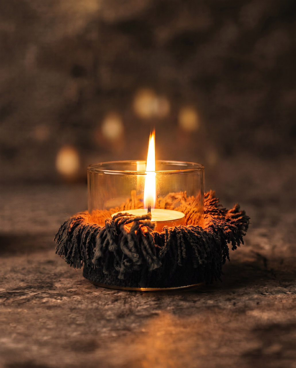 The Oh My Gee Candle Holder - Black Velvet - S