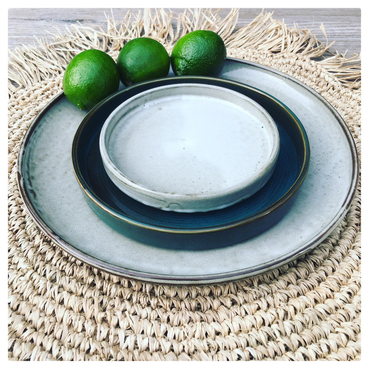 De Fringe Raffia Placemat Rond - Natuurlijk