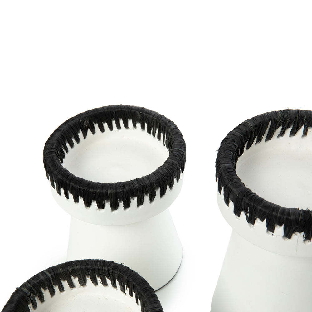 The Pretty Candle Holder - White Black - L