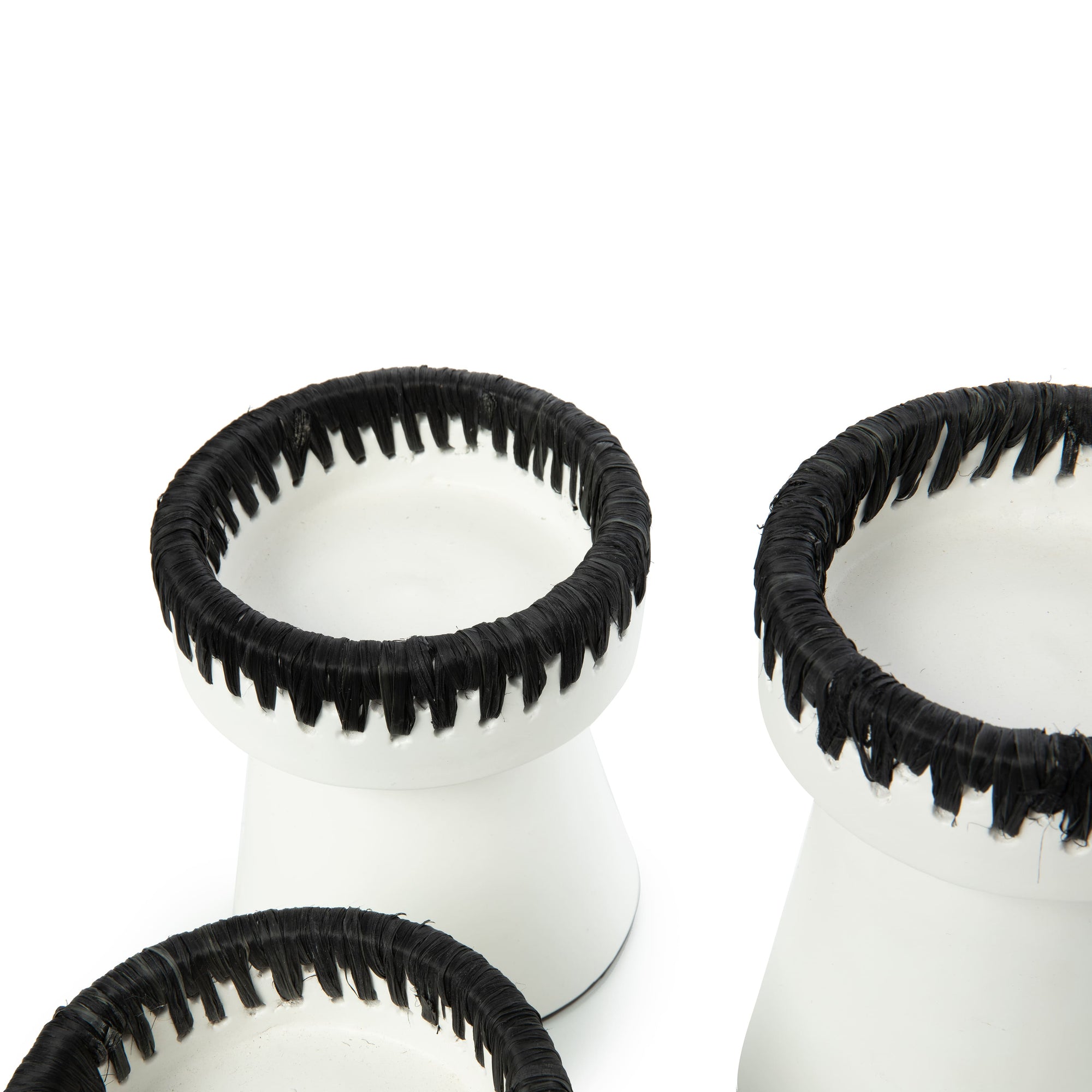 The Pretty Candle Holder - White Black - L