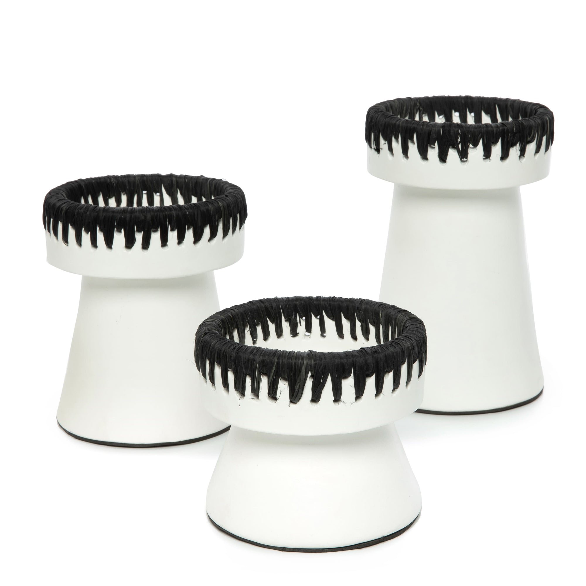The Pretty Candle Holder - White Black - L