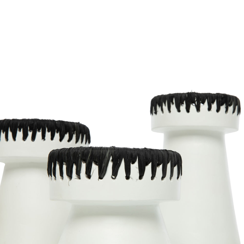 The Pretty Candle Holder - White Black - L