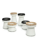 The Pretty Candle Holder - White Black - M