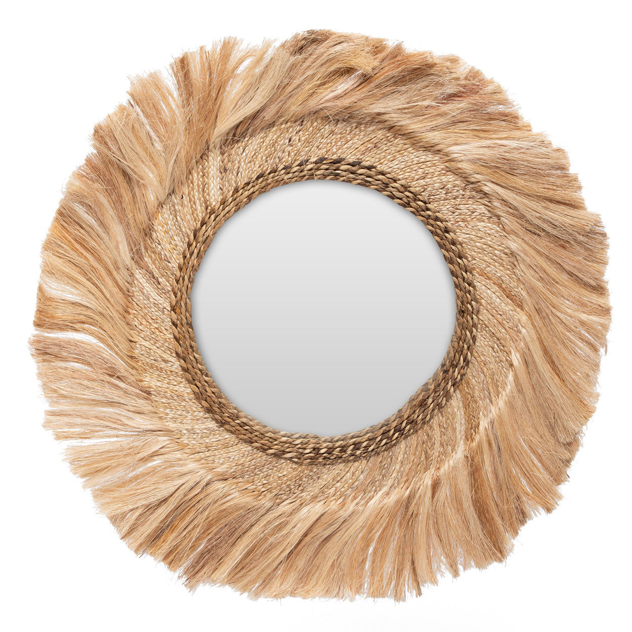 The Abaca Sunrise Mirror - Natural - L