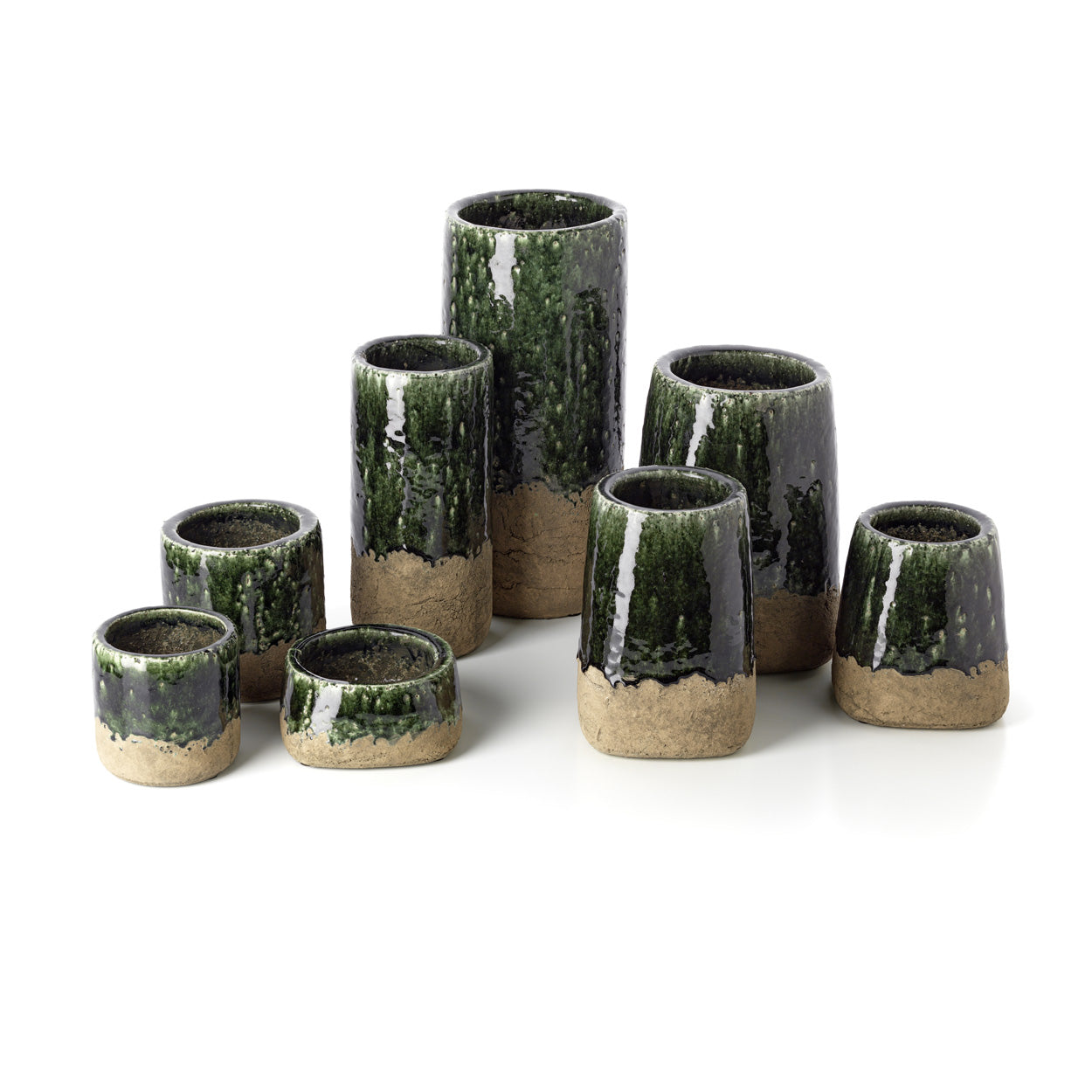 The Moss Planter - Concrete Green - M