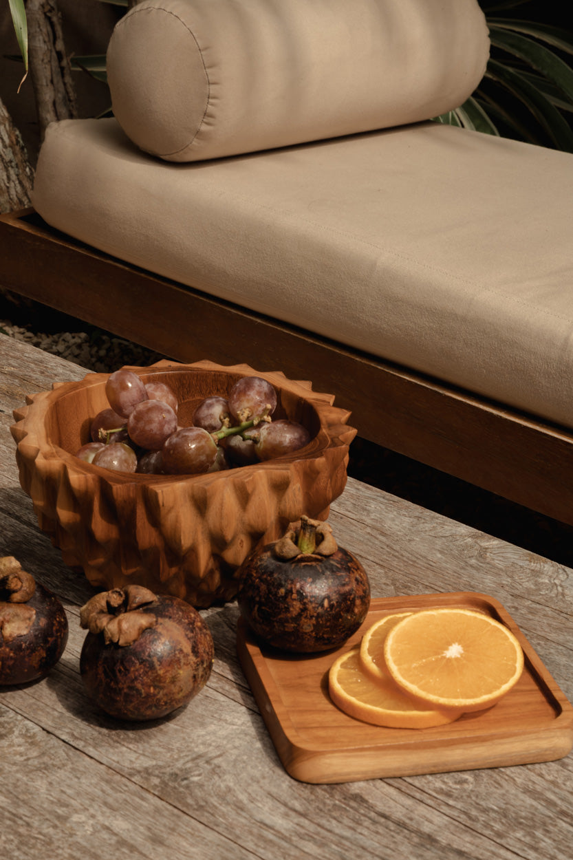 Der Teak Square Teller - Natur - XS