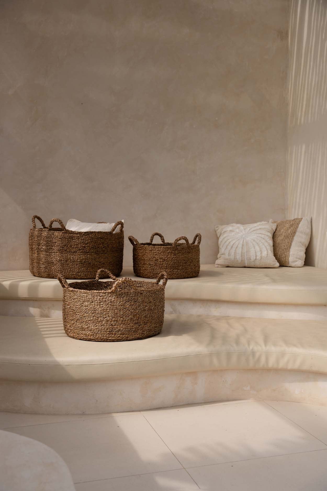 Les Quatre Mains Baskets - Natural - Set Of 3