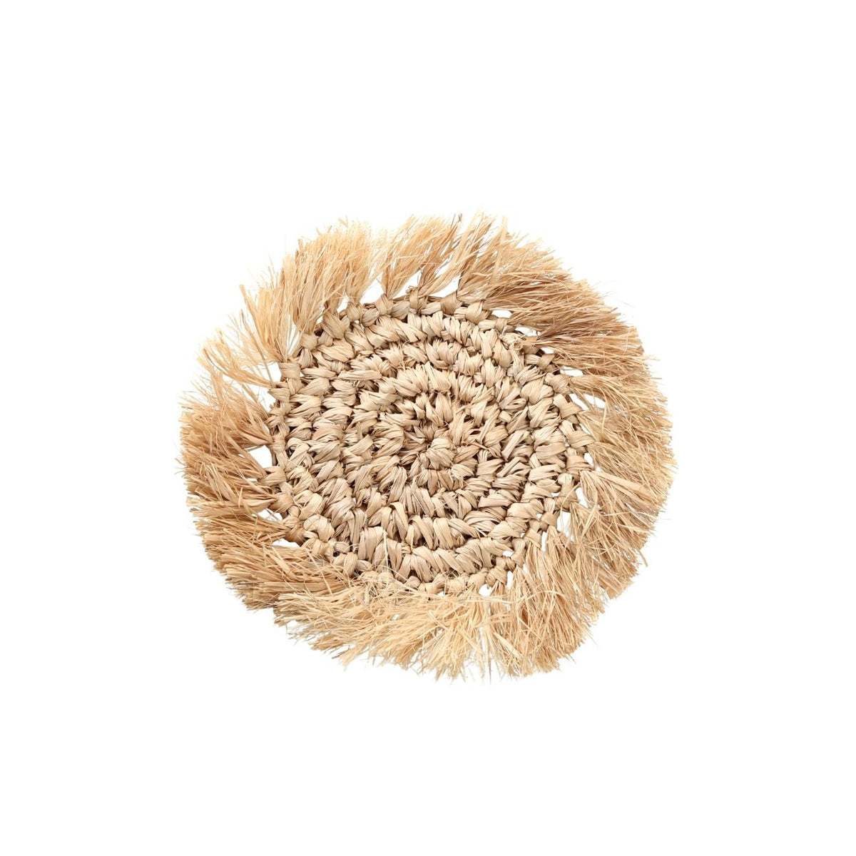 Le Sous-verre Fringe Raffia - Naturel - S