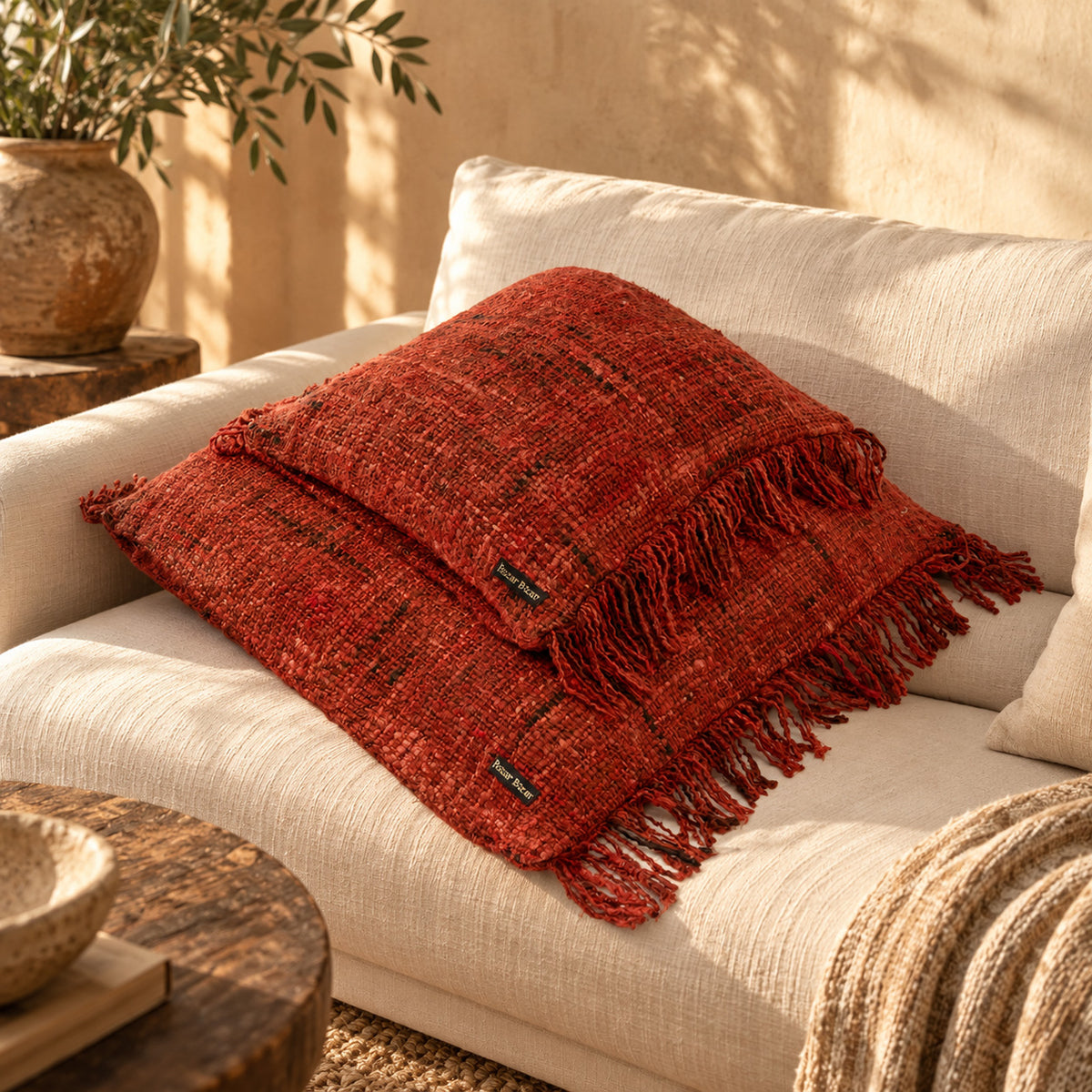 The Oh My Gee Cushion Cover - Cherry Red - 40x40
