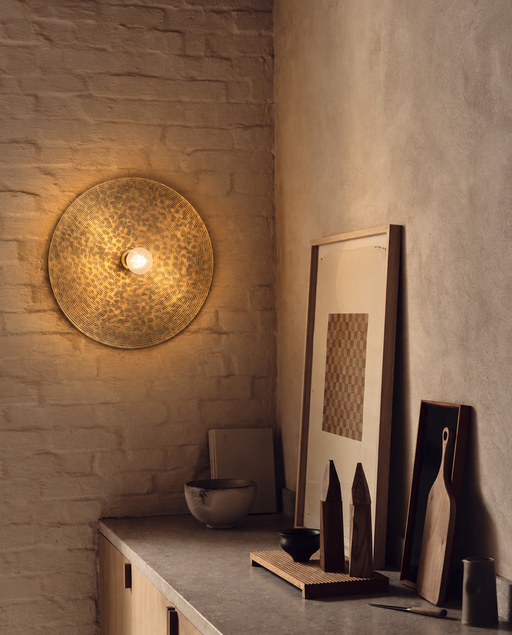 Die Full Moon Wandlampe - Messing - M