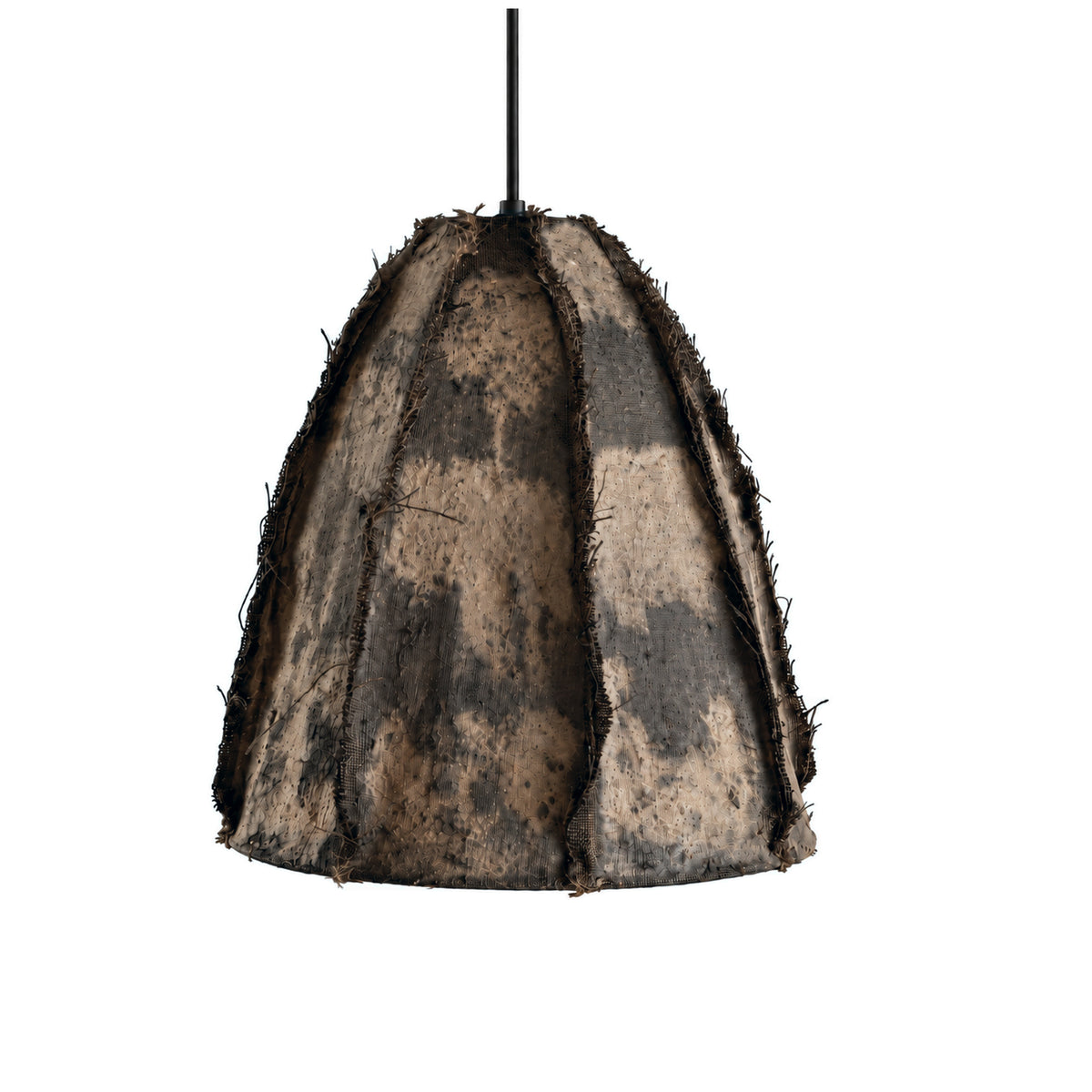 Paper Mache and Jute Hanging Lamp - S