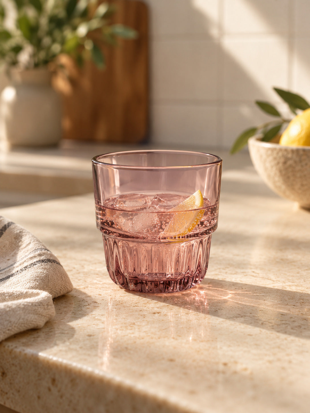 De Faceted Beker - Blush