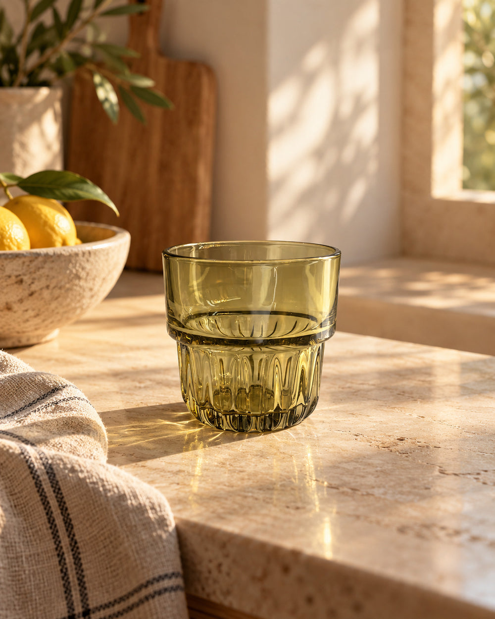 Het Faceted Drinkglas - Groen