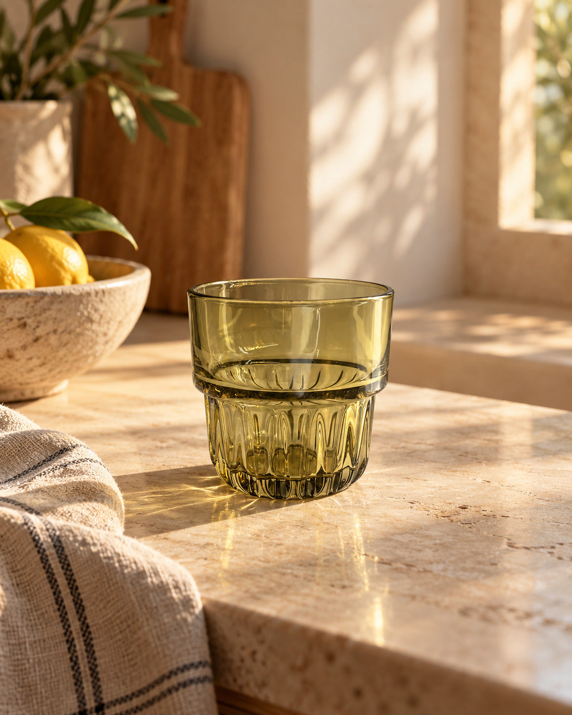 Het Faceted Drinkglas - Groen